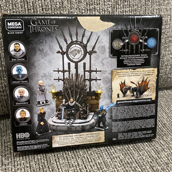 Mega Construx -Game of Thrones The Iron Throne Set with Character Figures - Picture 3 of 3